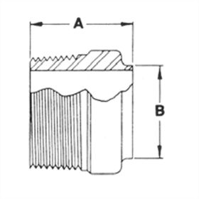 MALE NPT WELD ON FERRULE 2"