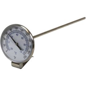 Dual-Scale Dial-Type Liquid Thermometer w/8" Probe