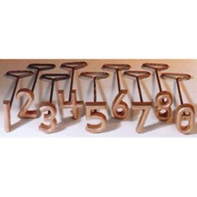 SET OF FREEZE BRANDING IRONS 2" HIGH # 0-8