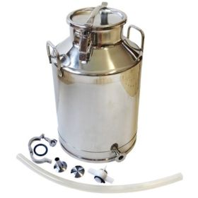 10 Gallon Stainless Milk Can with 1.5" Outlet