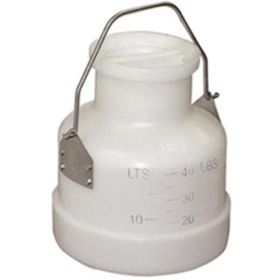 WHITE POLY BUCKET WITH LID 40#