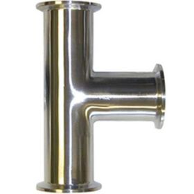 SS TEE WITH CLAMP ENDS 1.5"