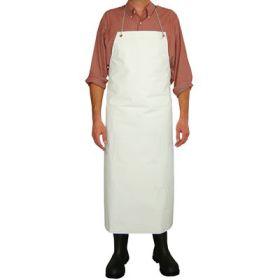 White Hycar Apron with Reinforced Bib