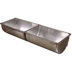 29" x 29" Double Stainless Steel Wash Sink – 46 Gallon