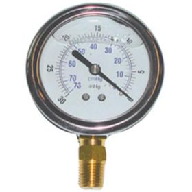 VACUUM GAUGE 2.5" GLYCERIN FILLED