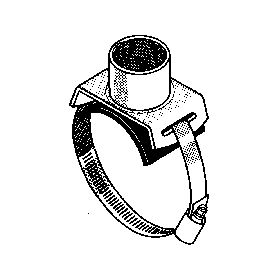Threaded Strap-On Inlet 3/8"
