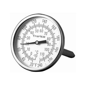 SCREW IN THERMOMETER 1/4" NPT 6" STEM